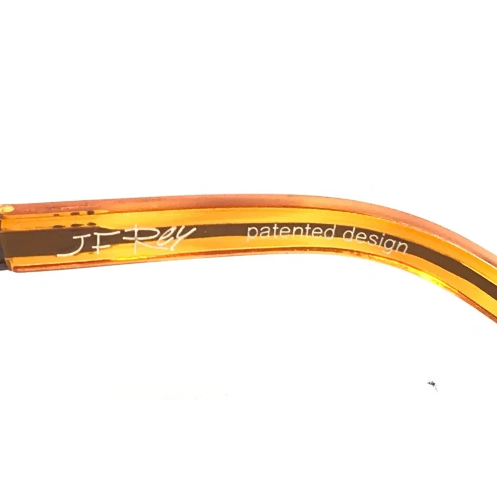 J.F. Rey Eyeglasses Frames JF2574 9550 Brown Orange Cat Eye Half Rim 54-17-136